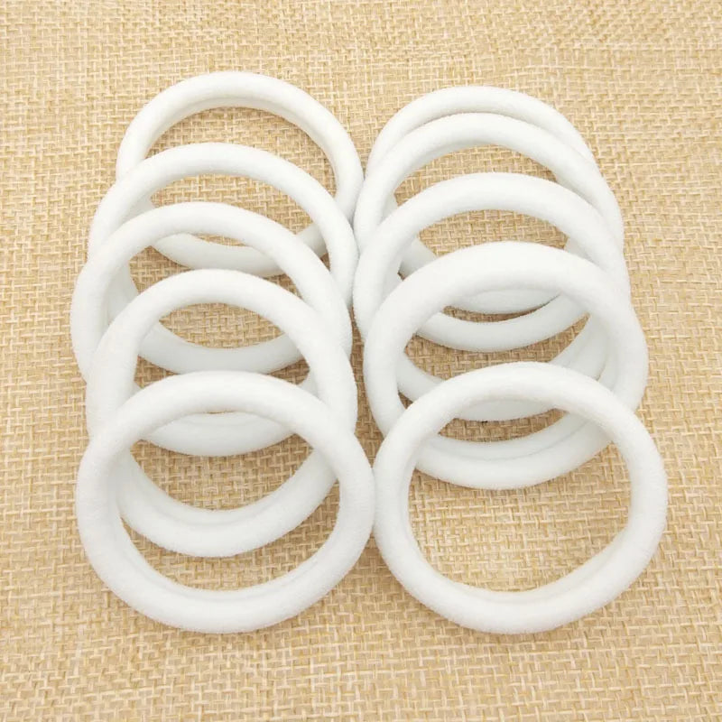 New 50PCS/Set Women Girls Candy Colors Nylon Basic Scrunchie Hair Tie Ponytail Hold Hair Rubber Bands Fashion Hair Accessories Quick Pick Grocers